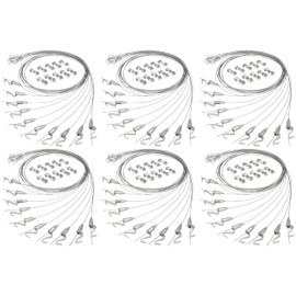 Nesct Picture Rail Wire Set, Stainless Steel, Sliding Hook, Height Adjustable, Domestic Strength Tested, Set of 60 Wires