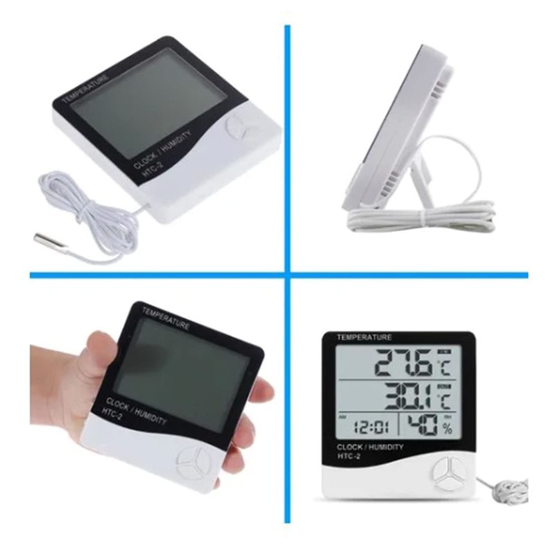 Digital Hygrometer Thermometer, Hygrometer Gauge Temperature Waterproof External Probe with