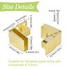 UFURMATE Glass Door Hinge, 2Pcs Zinc Alloy Frameless Glass Door