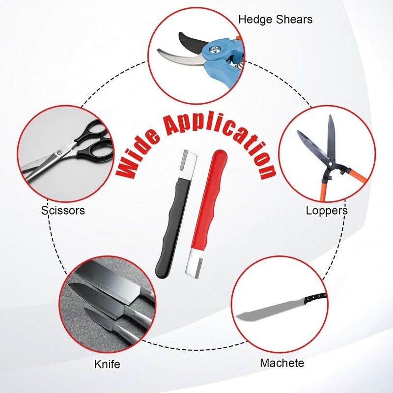 4 Pack Garden Tool Sharpener, Mini Knife Machete Sharpener Portable