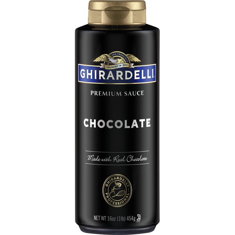 Ghirardelli Chocolate Sauce, Black Label 16oz Squeeze Bottle (Pack of