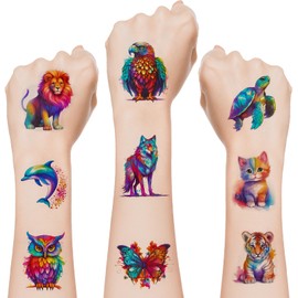 PieceLife 120PCS Temporary Tattoos for Kids, Cute Animal Temporary Tattoos for Boys Girls, Fake Tattoos Stickers for Birthday Party Gifts, Home Activity, Class Prizes, Carnival Rewards