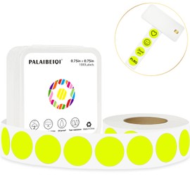 PALAIBEIQI - Pegatinas redondas extraíbles de 3/4 pulgadas, a prueba de aceite para niños en edad preescolar, manualidades, pequeñas tiendas minoristas, oficinas, garajes, ventas de patio, 1000