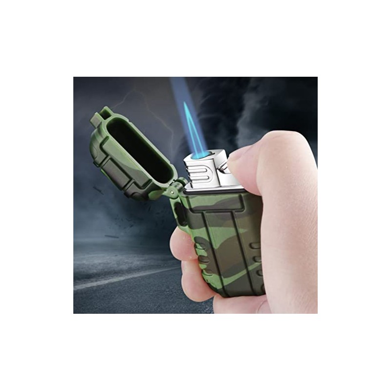 Torch Lighter 1 Pack, Refillable Butane Lighter with Lock, Windproof