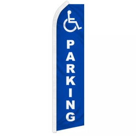 Unbranded Event Signs Swooper Feather Flutter Flag ATM Exit Parking Restrooms - Handicapped Parking