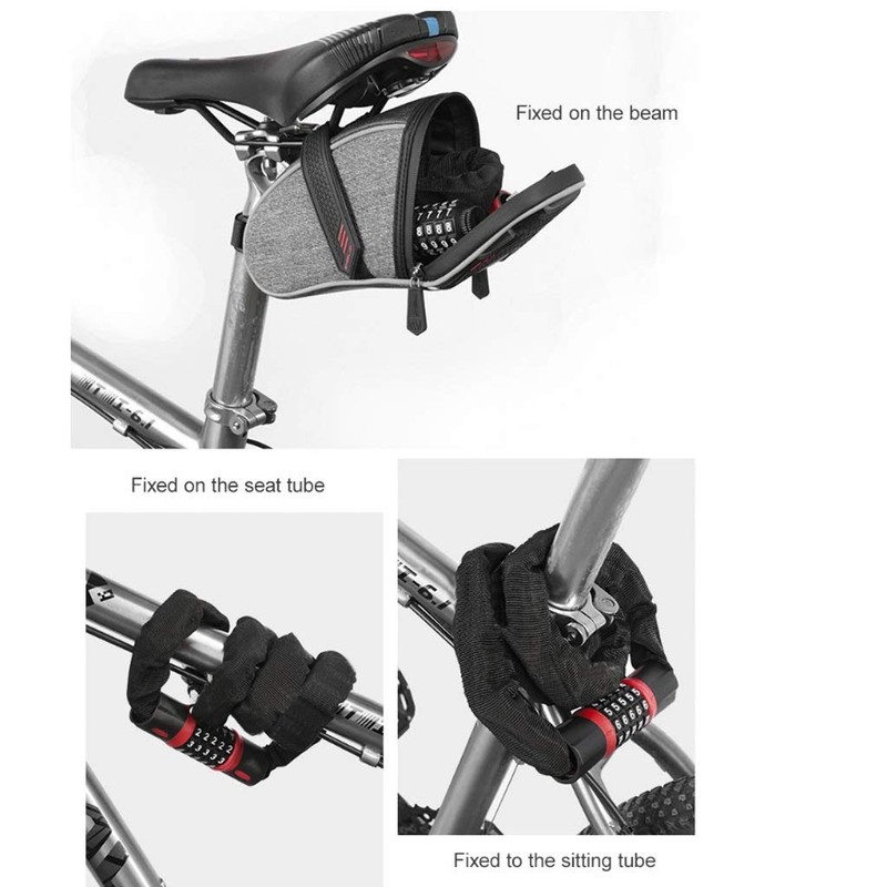 C&J Bicycle Lock, Security Anti-Theft Bicycle Chain Lock - No