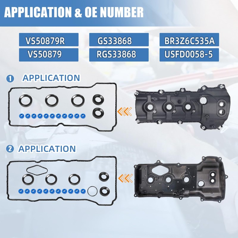 Sorello VS50879R VS50879 Engine Valve Cover Gasket Set Compatible with