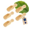 5x Dosier-Schaufel aus Holz, 7,5 cm, Mess-Löffel für Gewürze, Tee,