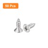 sourcing map #6x3/8" Flat Head Sheet Metal Screws, 50pcs Phillips
