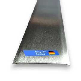 K240 Transition Profile, Polished Stainless Steel, 0.8 mm Thick, Transition Profile, 1250 x 110 mm Transition Strip, Transition Rail