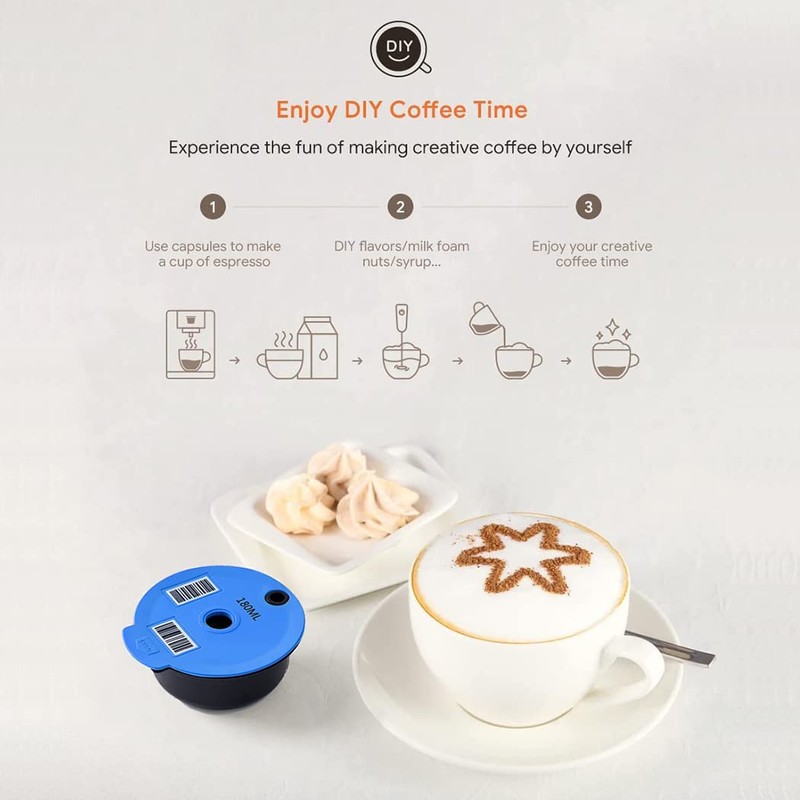 i Cafilas Refillable 2 Coffee Capsules for Tassimo Bosch, Reusable