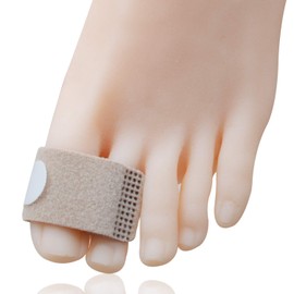 10 Pieces Broken Toe Wraps Toe Splint Straightener Brace for Hammer Toe Overlapping Toes and Correct Bent Toes,Fabric Toe Cushioned Bandages Toe Separators (L)