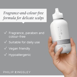 Philip Kingsley No Scent No Colour Shampoo and Conditioner Set for Sensitive Scalps, Nourishing, Fragrance-Free, Colour-Free, Paraben-Free, 250ml and 200ml