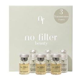 No Filter Beauty Kit de Microinfusión Capilar Hair Growth para Hombre y Mujer (5 mL - 3 Tratamientos para 1 mes) Sérum para Cuero Cabelludo con