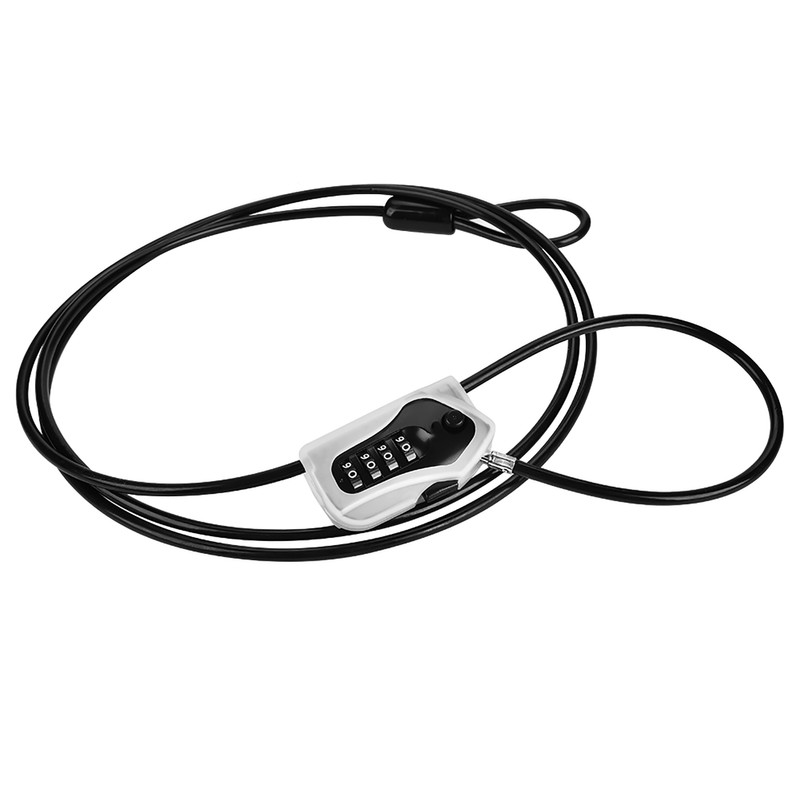 GIYO Anti theft 4-Digit Password Zinc Alloy Lock Steel Cable