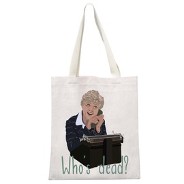JTOUK Jessica Fletcer Who's Dead TV Show Inspired Murder Mystery Series Tote Bag Gift, Who's Dead Tote Eu