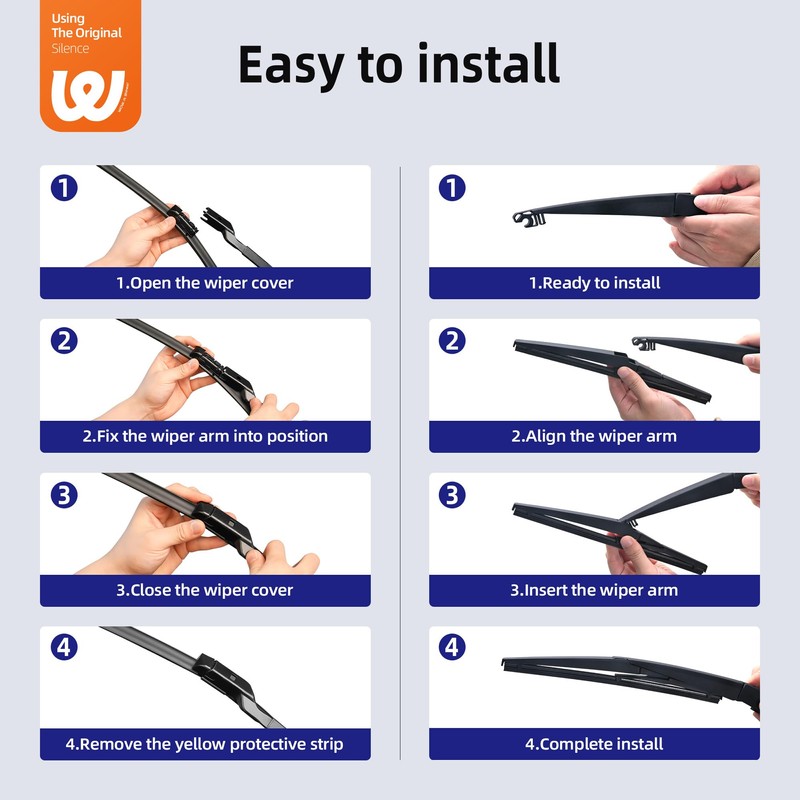 WOWIPER 3 Wiperr Blades Automotive Replacement Windshield Wipers Replacement for
