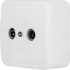 REV Ritter 0500440551 Standard UP/AP Antenna-Socket TV/RF White