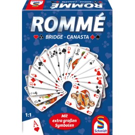 Schmidt Spiele 49420 Rummy Bridge Canasta, Small and Fine Series, Card Game, Colourful, S