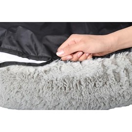 pet2go Cama para Perro, Gato, Mascota, Relajante, esponjosa, Funda removible y 100 Lavable, antiansiedad, cómoda y acogedora, Brinda contención-...   