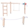Pet Bird Parrot Chewing Biting Stand Toy Parrot Wood Climbing