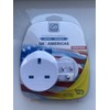Go Travel Earthed Twin UK to USA/Canada Adaptor Ref 527