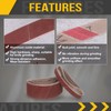CoCud 1-1/8 x 21 Inch Sanding Belt, 15 Pcs 80