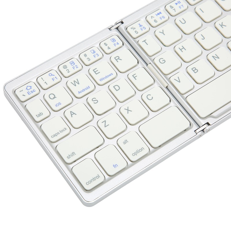 Foldable Bluetooth Keyboard 63 Keys Metal Ultra Thin Mini Folding
