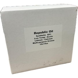 Republic Oil Synthetic Low Temp #1 EP1 Lithium Calcium General Purpose Chassis and Bearing Grease 10x14oz