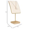 Soporte de joyería beige, soporte de collar dorado para la
