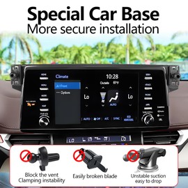 Car Phone Holder Mount for Toyota Sienna 2021 2022 2023 2024 Auto Accessories Navigation Screen Bracket Interior Decoration Mobile Cell Phone Mount 【Not fit Sienna 2025】