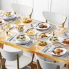 VEWEET, Series Fiona, 30-Piece Dinnerware Sets for 6, White Dishes