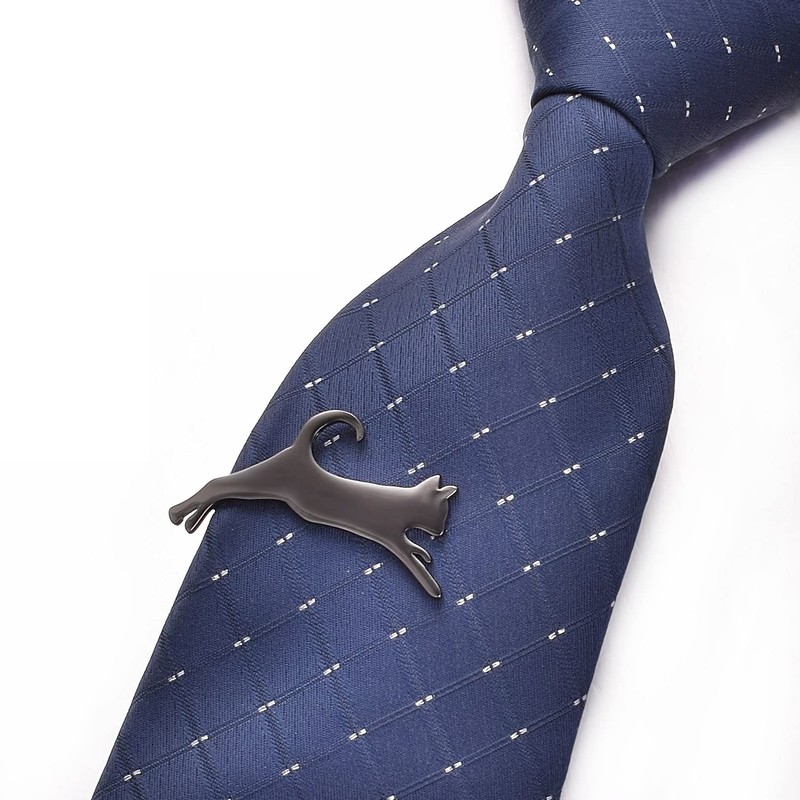 Yoursfs Necktie Clip, Cat, Cute, Black, Animal, Tie Clip, Cat,