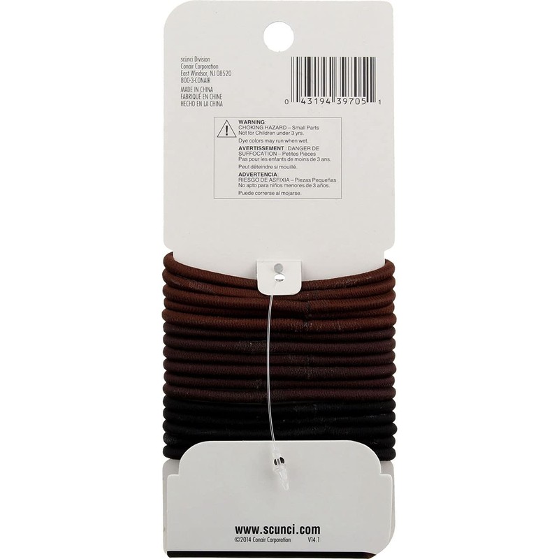 Scunci 16 Piece 3970503a048 Brunette Elastics, 0.8 Ounce