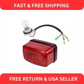 Caltric Taillight Assembly w/ Bulb fits Yamaha Grizzly 660 YFM660F 2002 2003 2004 - 2008