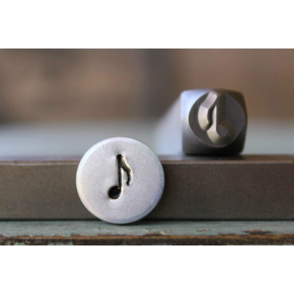6mm Eighth Music Note Metal Punch Design Jewelry Stamp