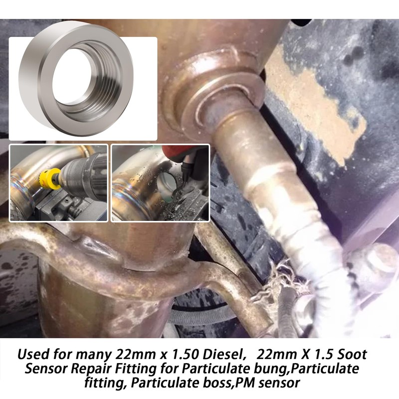 XTPTFABS 22mm X 1.5 Soot Sensor Repair Fitting(1PCS) for Diesel