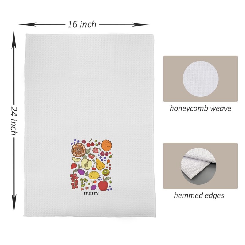 uinwk Fruit Kitchen Towels, Fruit Decorative Dish Tea Hand Towels