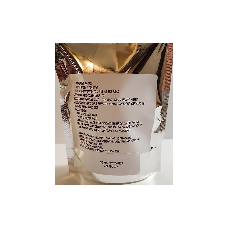 Moringa Leaf and Soursop Leaf Mix Tea Bags (10 Pk)