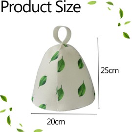 GETJOY 2 PCS Sauna Hat, Felted Sauna Cap for Women and Men, Breathable Steam Bath Hat, Sauna Accessories for Home Use, Reusable Sauna Cap, The Group Enjoying Saunas, Leaf and Flower Desig Multicolour
