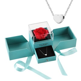 AFSTALR Eternal Rose Infinity Roses with Red Roses Gift Box, Eternal Rose Gifts for Women Wife Girlfriend Enchanted Real Rose Flower for Valentine's Day