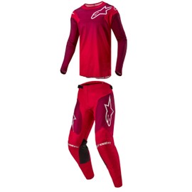 Alpinestars Racer Hoen Mars Red/Burgundy Moto Gear Set - Pant and Jersey Combo