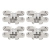 4Pcs Mini Zinc Alloy Cross Hidden Hinge 180 Degree Swing