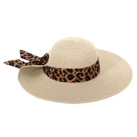 LY4U Women's Sun Hats UPF 50, Women's Charming Straw Hat, Summer Beach Hat for Girls, Foldable Travel Hat, beige, Unit size