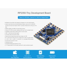 RP2350-Tiny Microcontroller Development Board Based on Raspberry Pi RP2350 Dual-core & Dual-architecture Chip, onboard FPC Connector, Adapting USB Type-C Port via Adapter Board