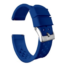 BARTON WATCH BANDS, 22mm Royal Blue - Tropical-Style 2 Watch Bands - Quick Release - Choose Strap Color & Width