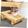 OHPHCALL Stool for Adults Low Stool for Sitting Wooden Foot
