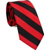 Striped Ties for Men, Regular Ties with Stripes (Red Black,
