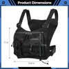 Epicover Outdoor Chest Bag for Men, Multi-pocket Chest Pack, Breathable