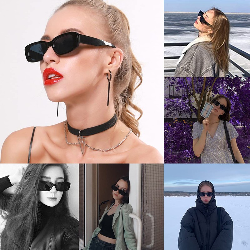 Long Keeper Sunglasses Women's Vintage Rectangular 90s Retro Sunglasses for